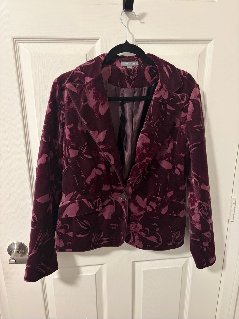 Plum Velvet Blazer  |  Ann Taylor